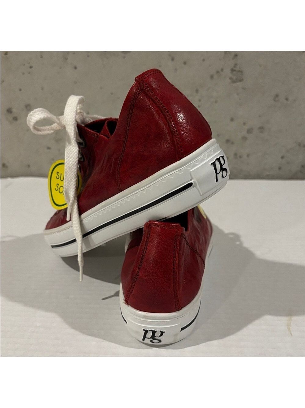 Paul Green Red Leather Sneakers - Picture 5 of 9